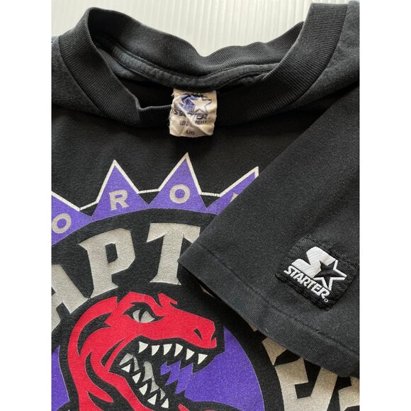 90s Starter Toronto Raptors Big Logo Tee L - Picture 3 of 6